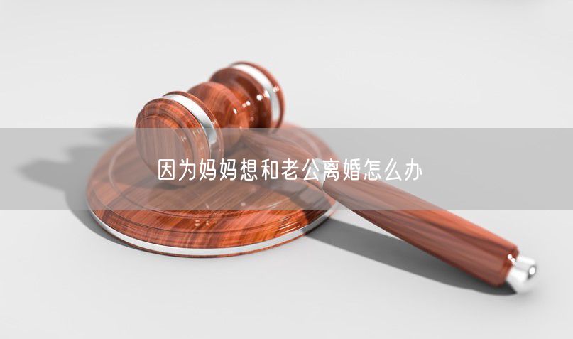 因为妈妈想和老公离婚怎么办